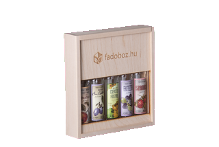 5 palackos natúr tolótetős fadoboz megtekintése | Fadoboz.hu